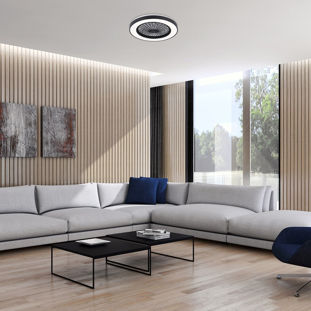 Plafoniera LED Dalfon2 cu ventilator, 40W, 2200lm, 3000K-6500K, WIFI, D.48cm, IP20, Rabalux, 71336