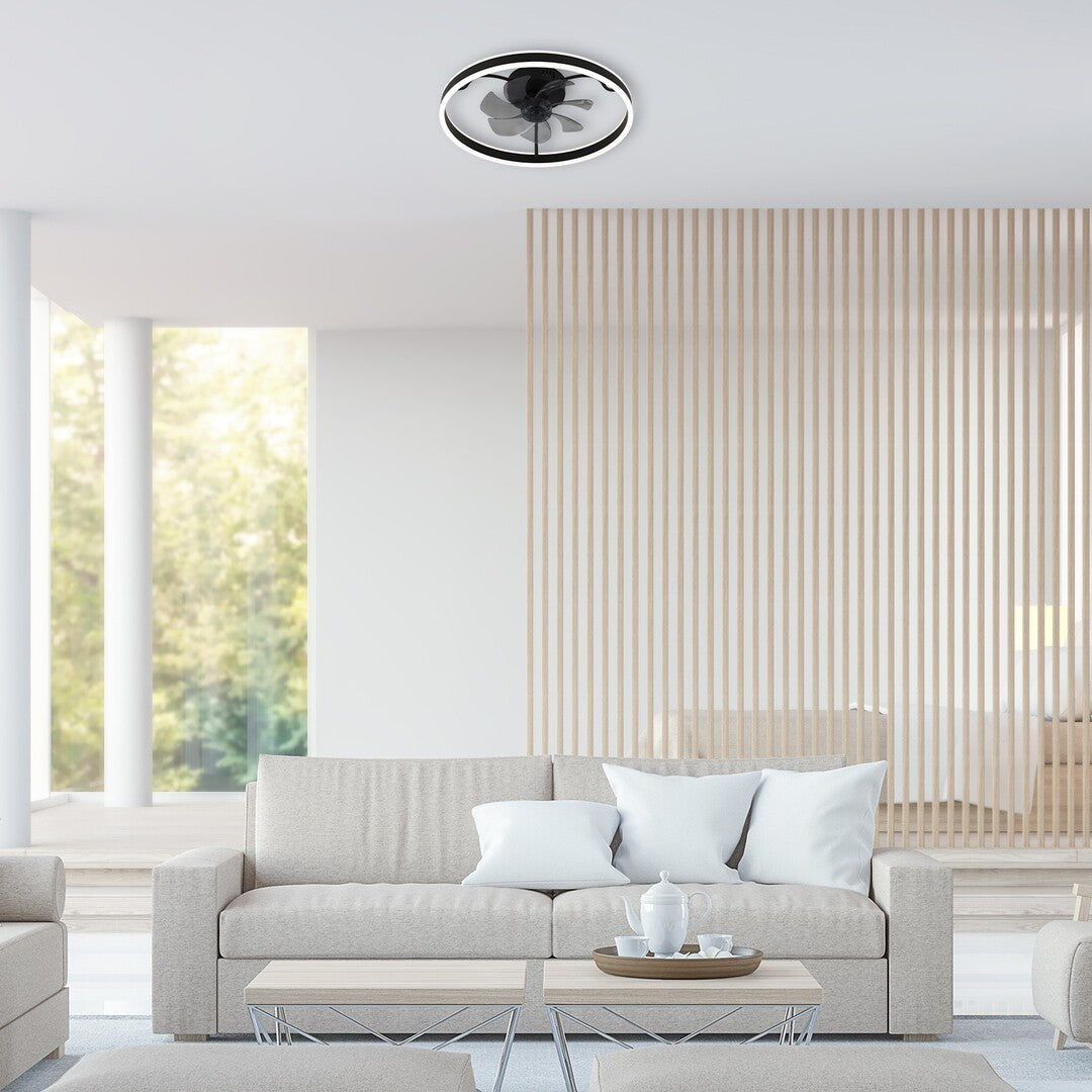 Plafoniera LED Fanfy cu ventilator, 40W, 2200lm, 3000K-6500K, WIFI, D.50cm, IP20, Rabalux, 71337