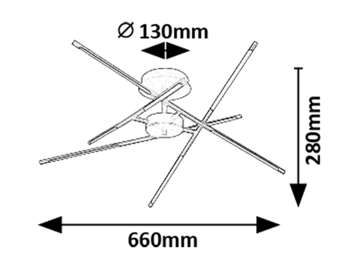 Plafoniera LED Henli 2, negru, 40W, 2800lm, 3000K, IP20, Rabalux, 71338