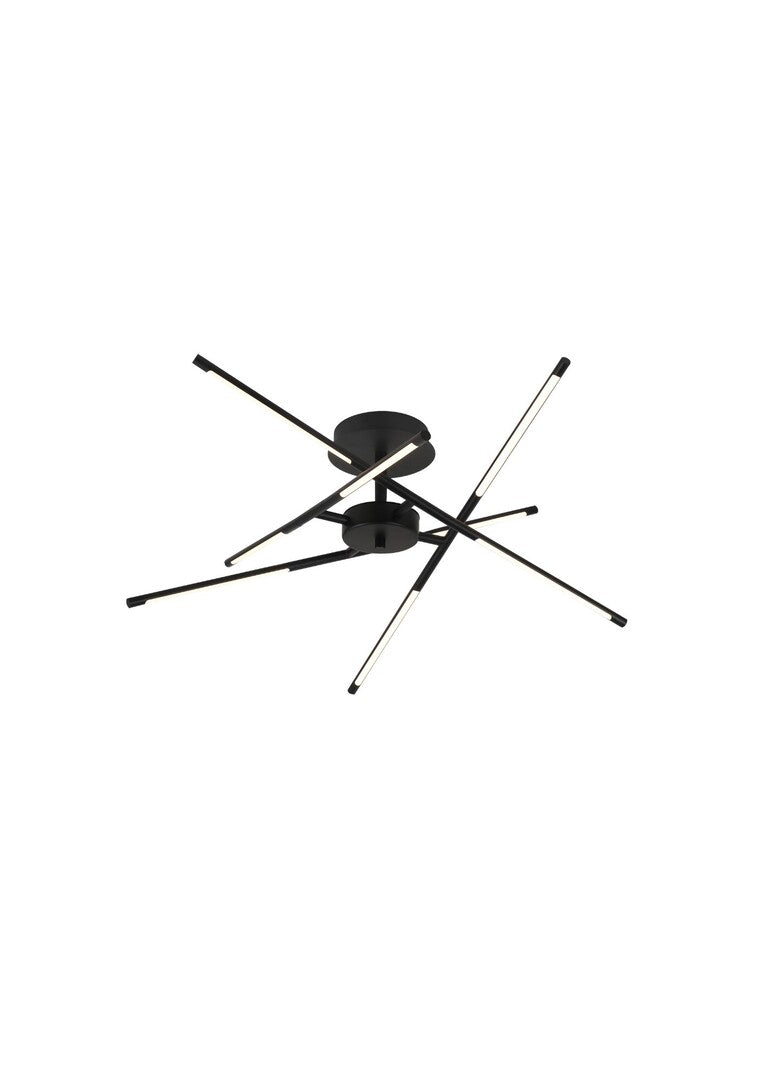 Plafoniera LED Henli 2, negru, 40W, 2800lm, 3000K, IP20, Rabalux, 71338