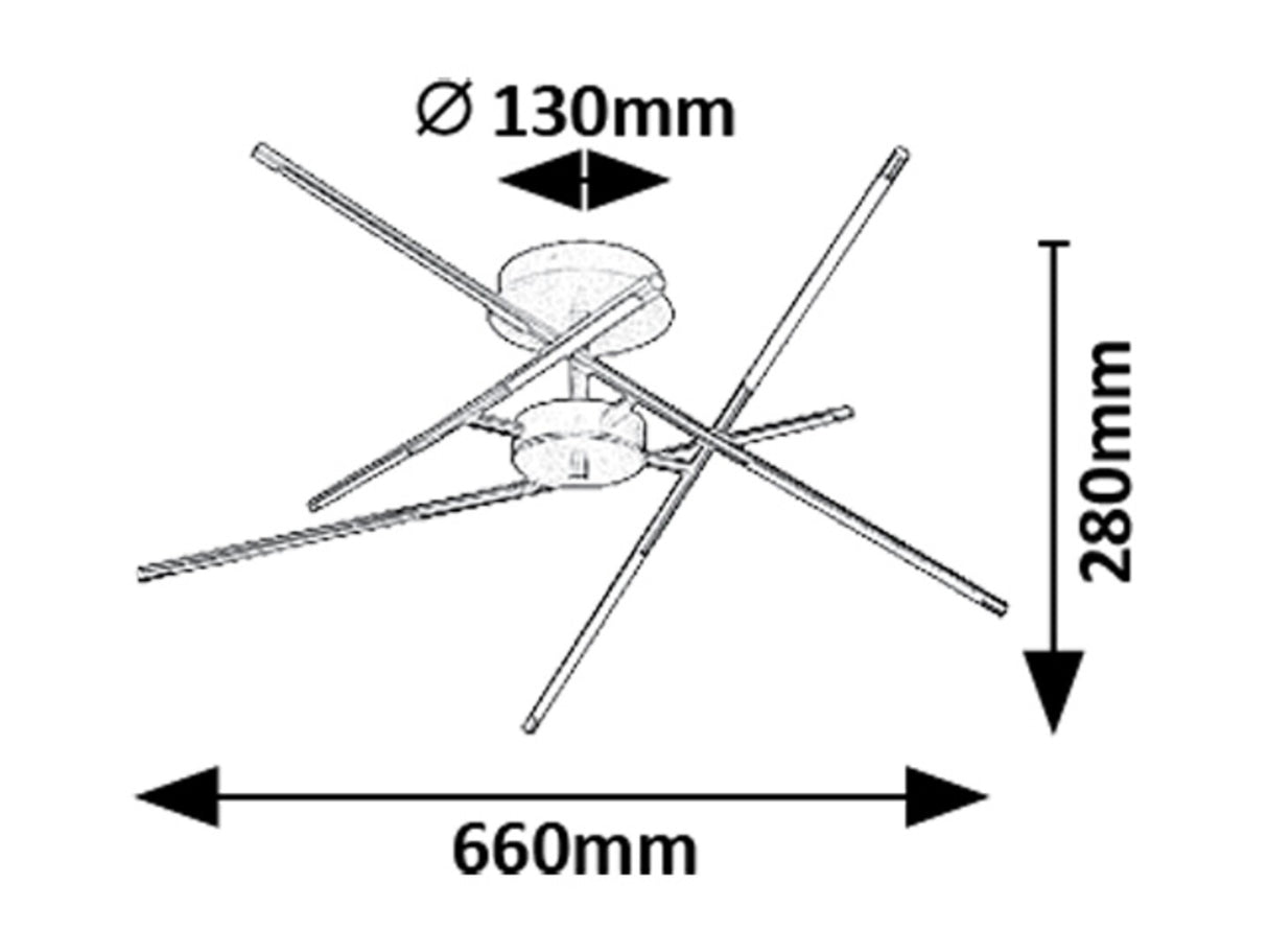 Plafoniera LED Henli 2, auriu, 40W, 2800lm, 3000K, IP20, Rabalux, 71339