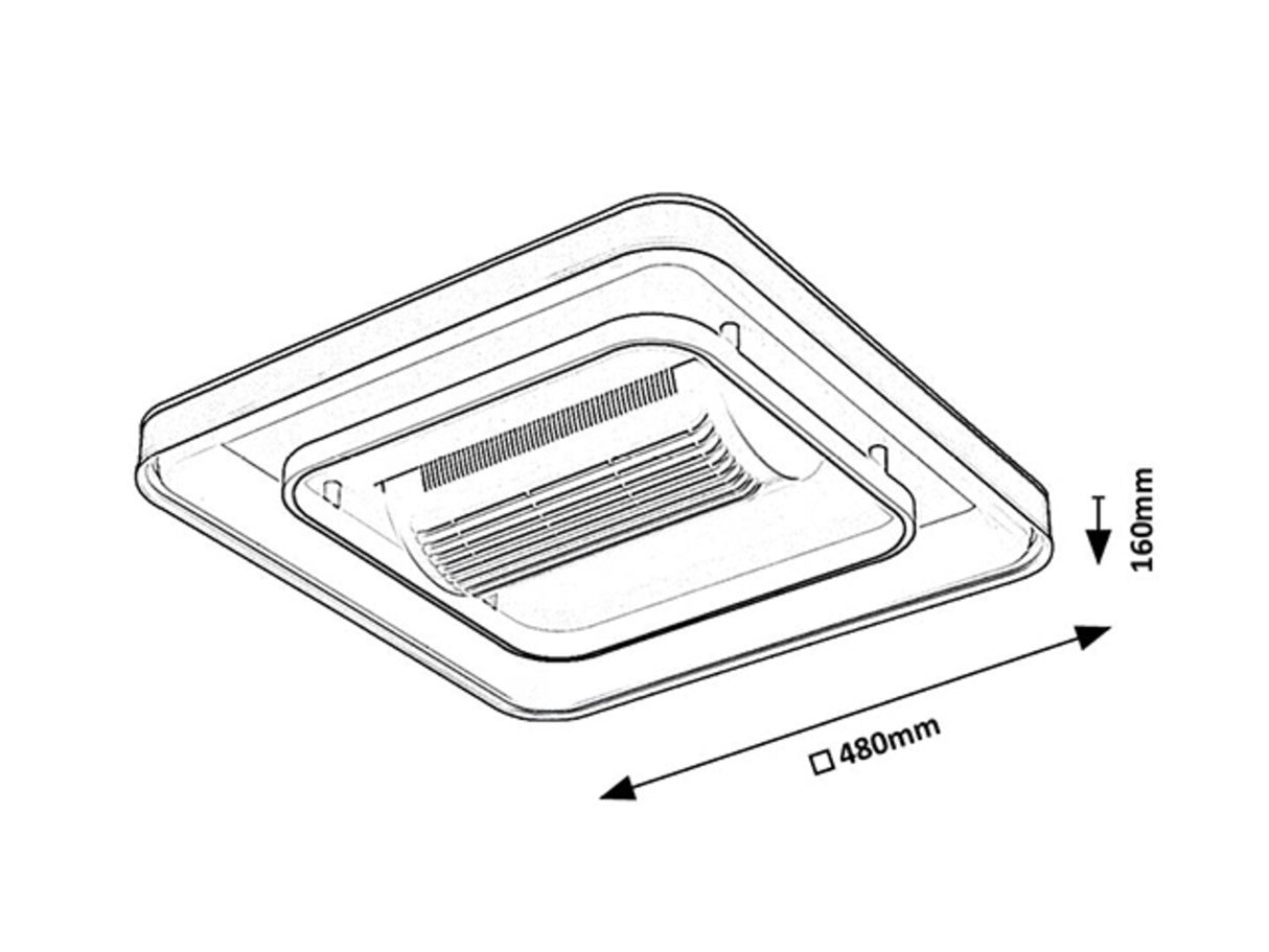 Plafoniera LED Aireon cu ventilator, 50W, 2200lm, 3000K-6500K, WIFI, D.48cm, IP20, Rabalux, 71341