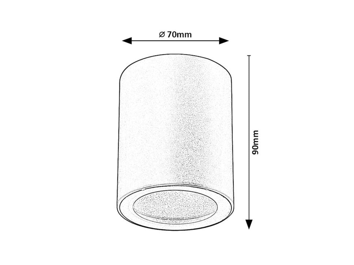 Plafoniera Koven, negru, 1xGU10, IP44, Rabalux, 71342
