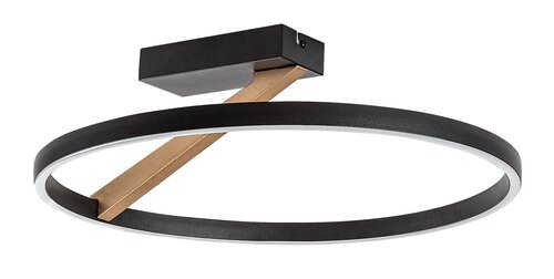 Plafoniera LED Renara, negru/auriu, 24W, 1150lm, 3000K, D.45cm, IP20, Rabalux, 71351