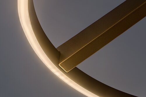 Plafoniera LED Renara, negru/auriu, 24W, 1150lm, 3000K, D.45cm, IP20, Rabalux, 71351