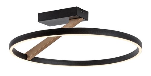 Plafoniera LED Renara, negru/auriu, 24W, 1150lm, 3000K, D.45cm, IP20, Rabalux, 71351
