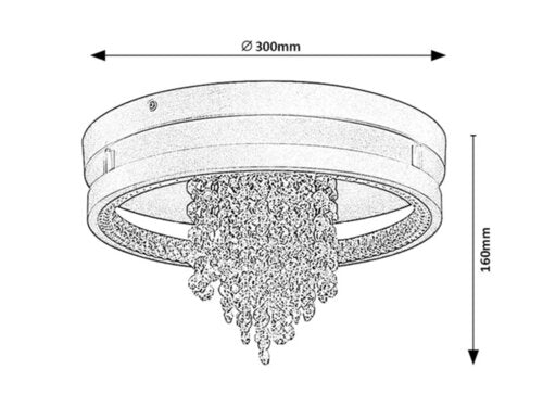 Plafoniera LED Maribell, negru, 20W, 1000lm, 3000K/3500K/4000K, D.30cm, IP20, Rabalux, 71352