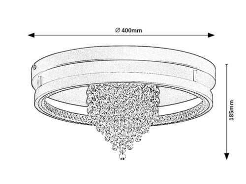 Plafoniera LED Maribell, negru, 30W, 1450lm, 3000K/3500K/4000K, D.40cm, IP20, Rabalux, 71353