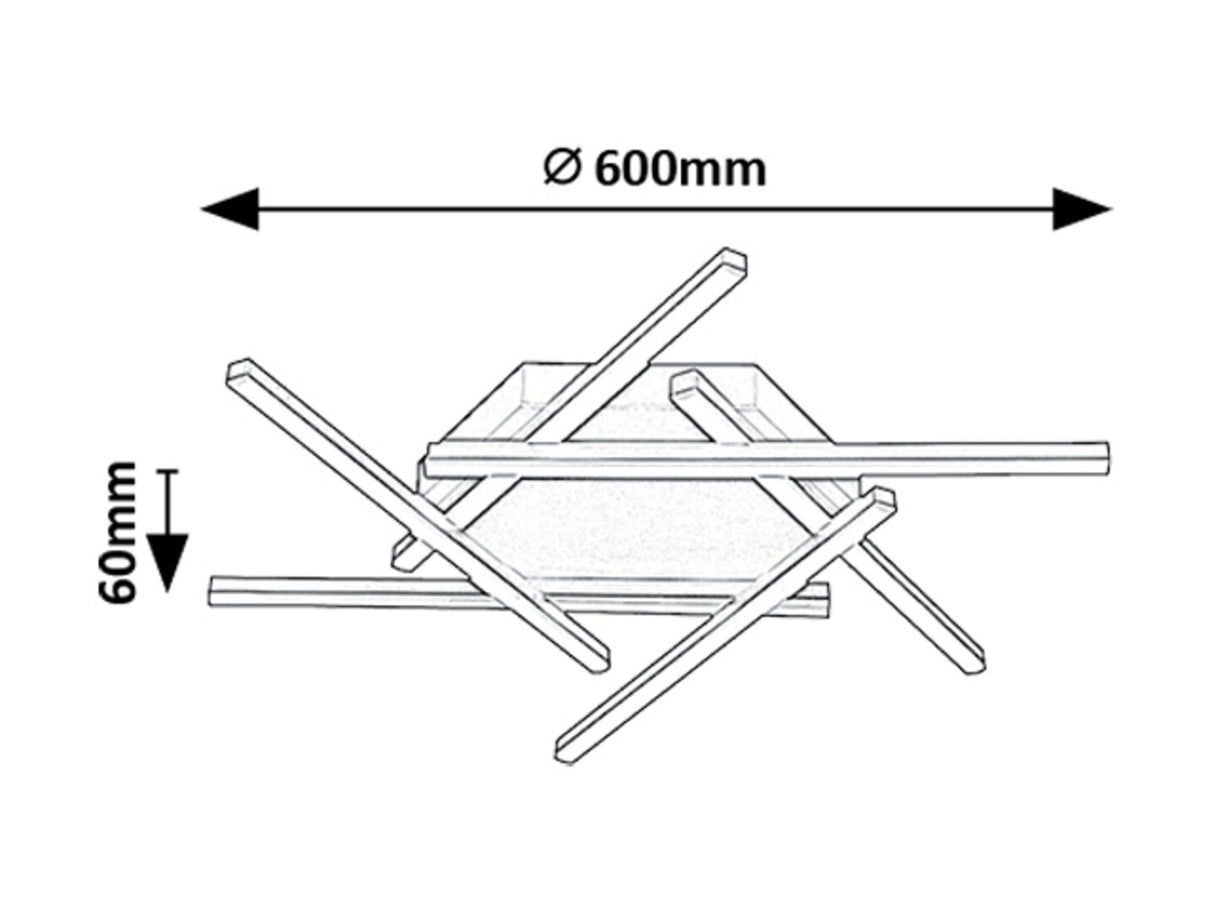 Plafoniera LED Severine, negru/auriu, 40W, 2060lm, 3000K, IP20, Rabalux, 71365