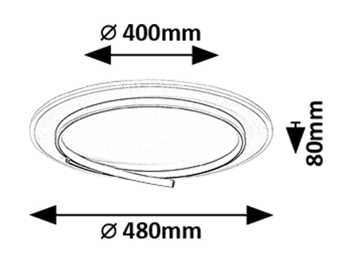 Plafoniera LED Niloo, negru, 40W, 2600lm, 4000K, IP20, Rabalux, 71366