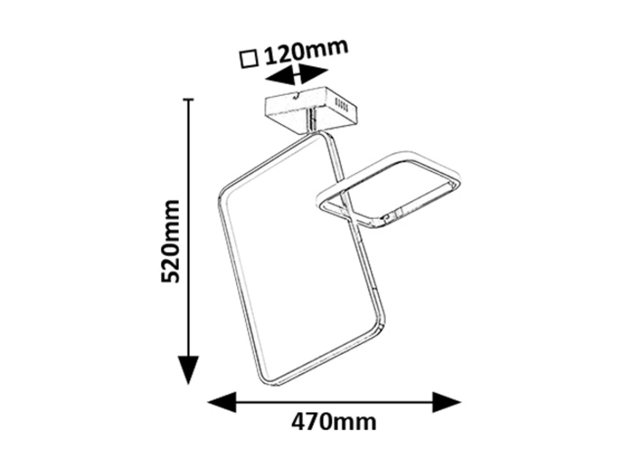 Plafoniera LED Malwen, crom, 36W, 2100lm, 4000K, IP20, Rabalux, 71367