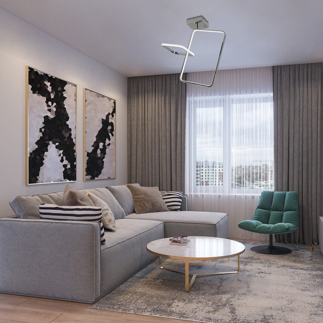 Plafoniera LED Malwen, crom, 36W, 2100lm, 4000K, IP20, Rabalux, 71367