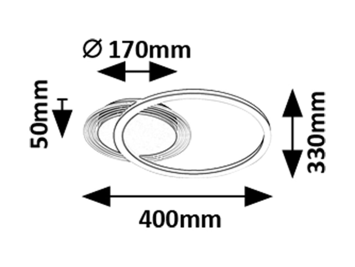 Plafoniera LED Kerstin, negru, 24W, 1800lm, 3000K, IP20, Rabalux, 71368