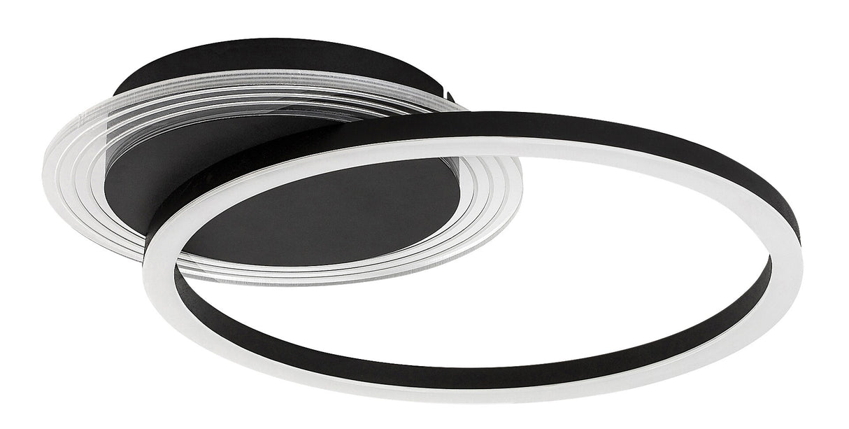 Plafoniera LED Kerstin, negru, 24W, 1800lm, 3000K, IP20, Rabalux, 71368
