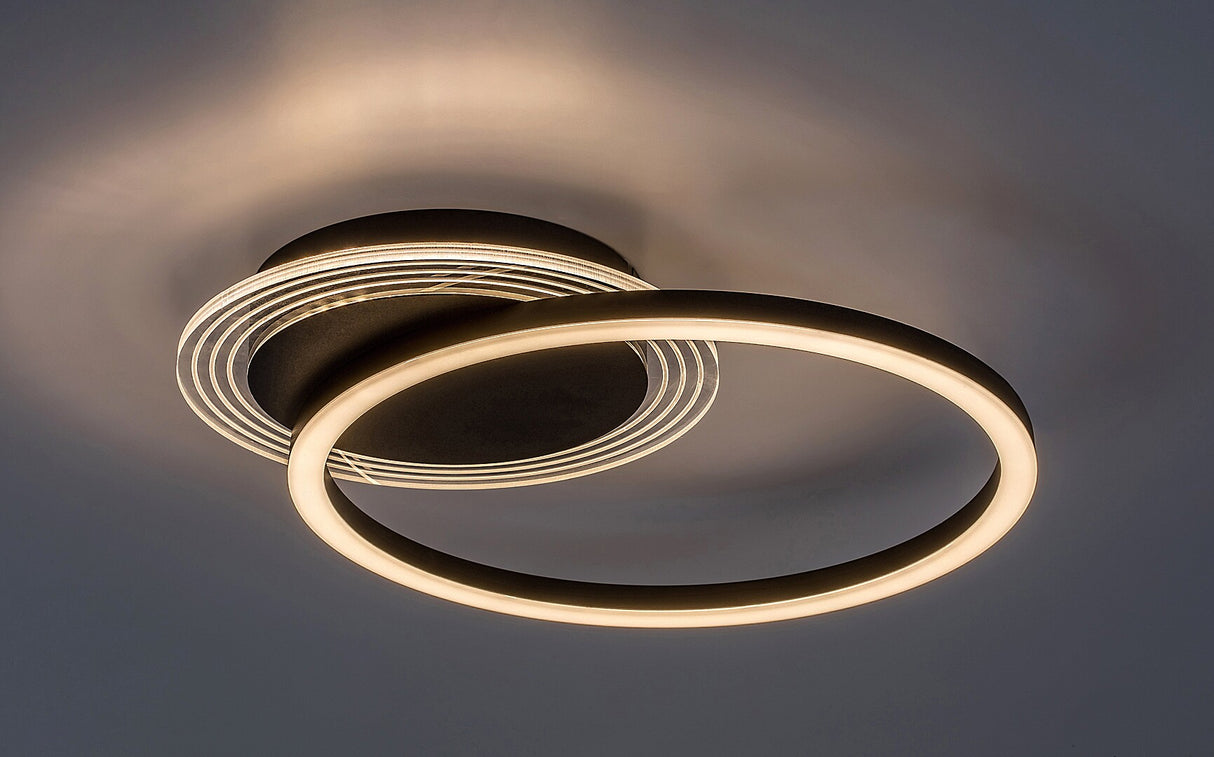 Plafoniera LED Kerstin, negru, 24W, 1800lm, 3000K, IP20, Rabalux, 71368