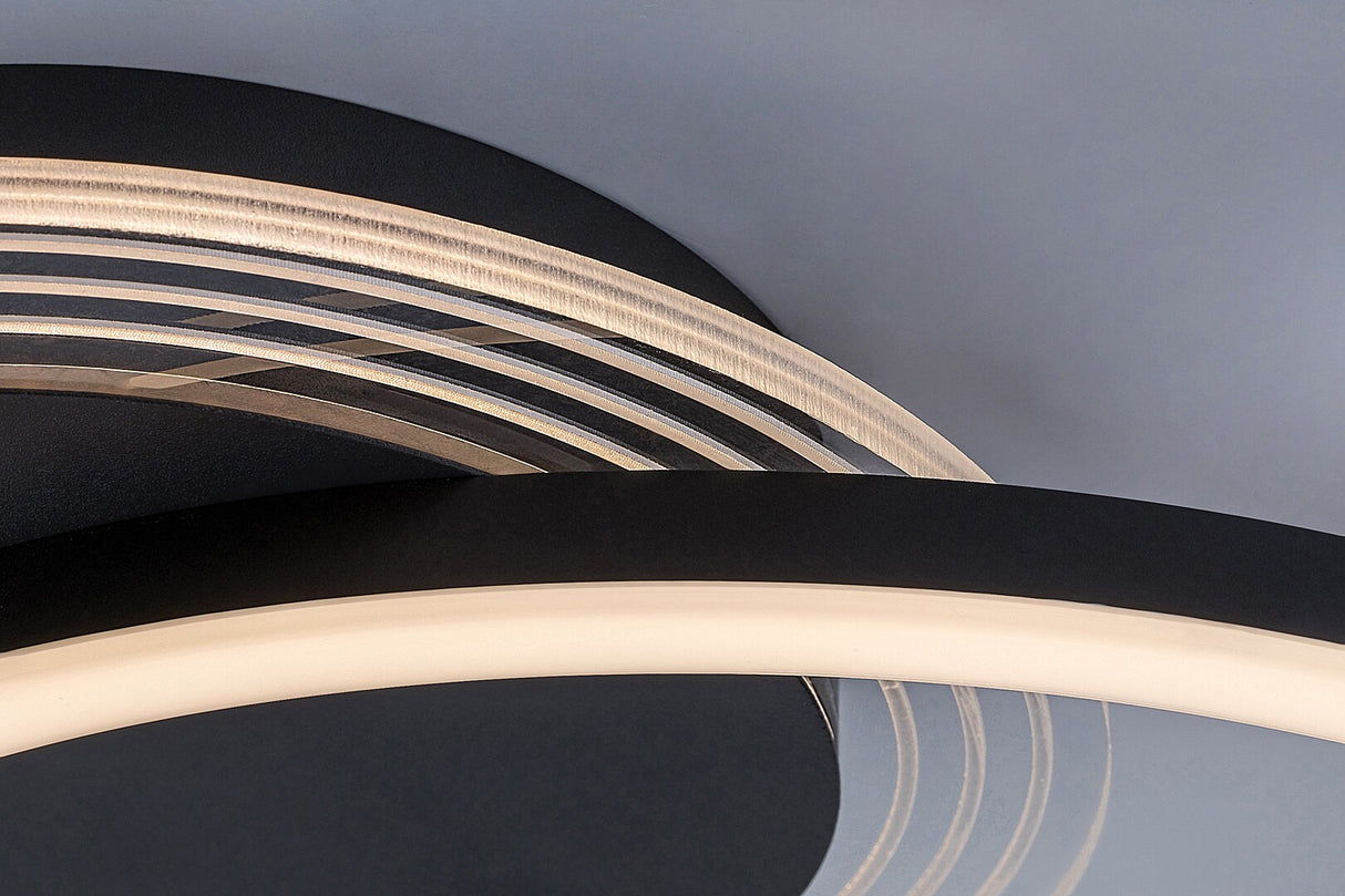 Plafoniera LED Kerstin, negru, 24W, 1800lm, 3000K, IP20, Rabalux, 71368