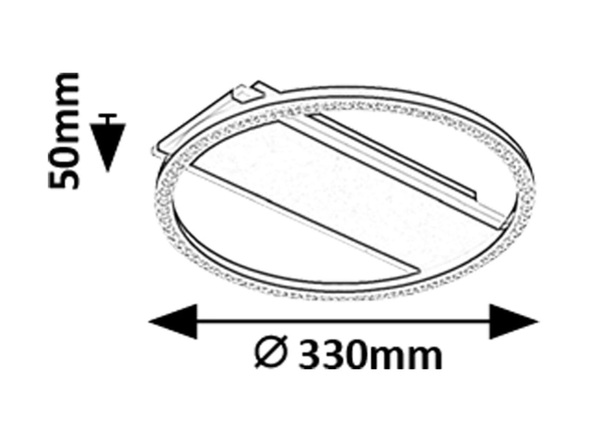Plafoniera LED Kerstin, negru, 24W, 1680lm, 3000K, IP20, Rabalux, 71369