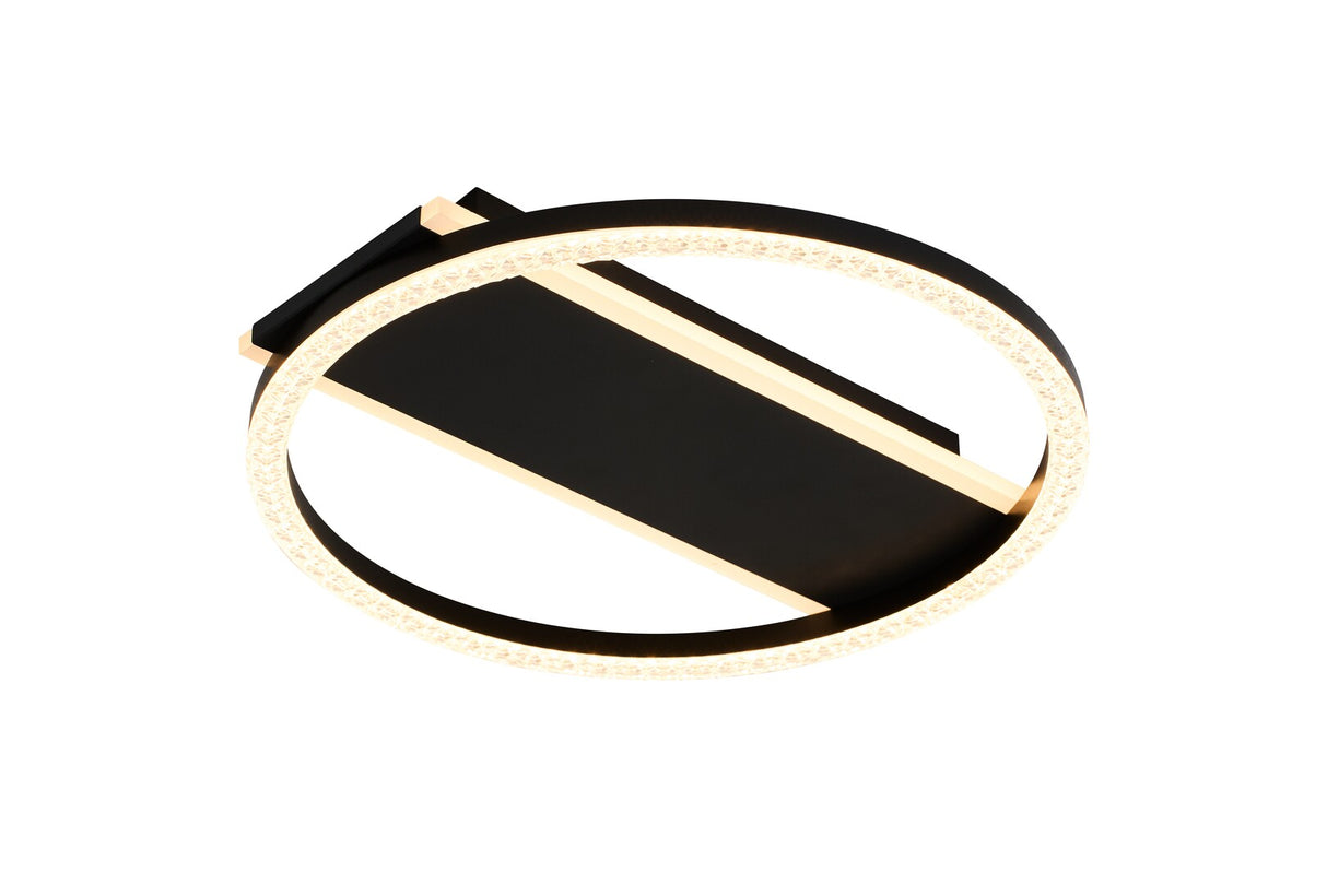 Plafoniera LED Kerstin, negru, 24W, 1680lm, 3000K, IP20, Rabalux, 71369