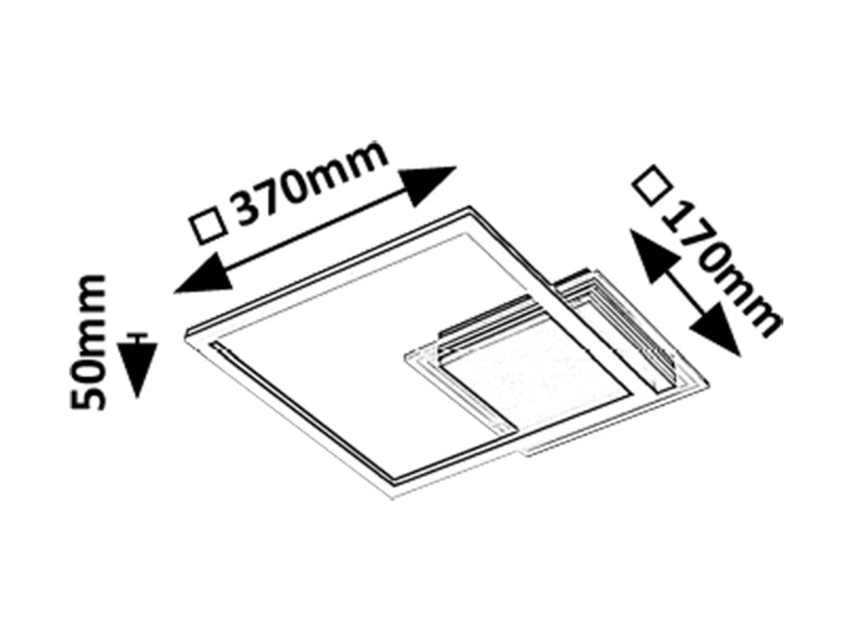 Plafoniera LED Ottavia, negru, 24W, 2000lm, 3000K, IP20, Rabalux, 71370