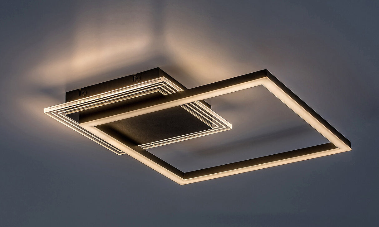 Plafoniera LED Ottavia, negru, 24W, 2000lm, 3000K, IP20, Rabalux, 71370