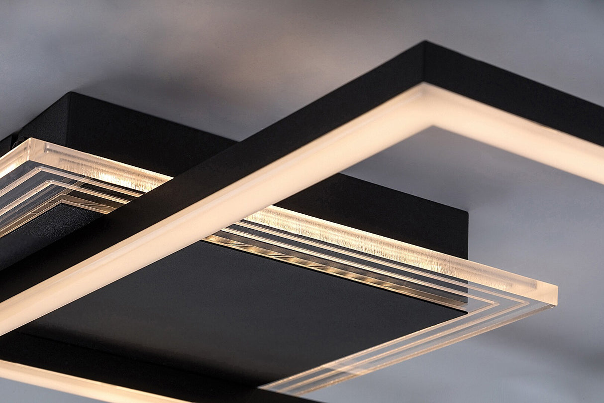 Plafoniera LED Ottavia, negru, 24W, 2000lm, 3000K, IP20, Rabalux, 71370