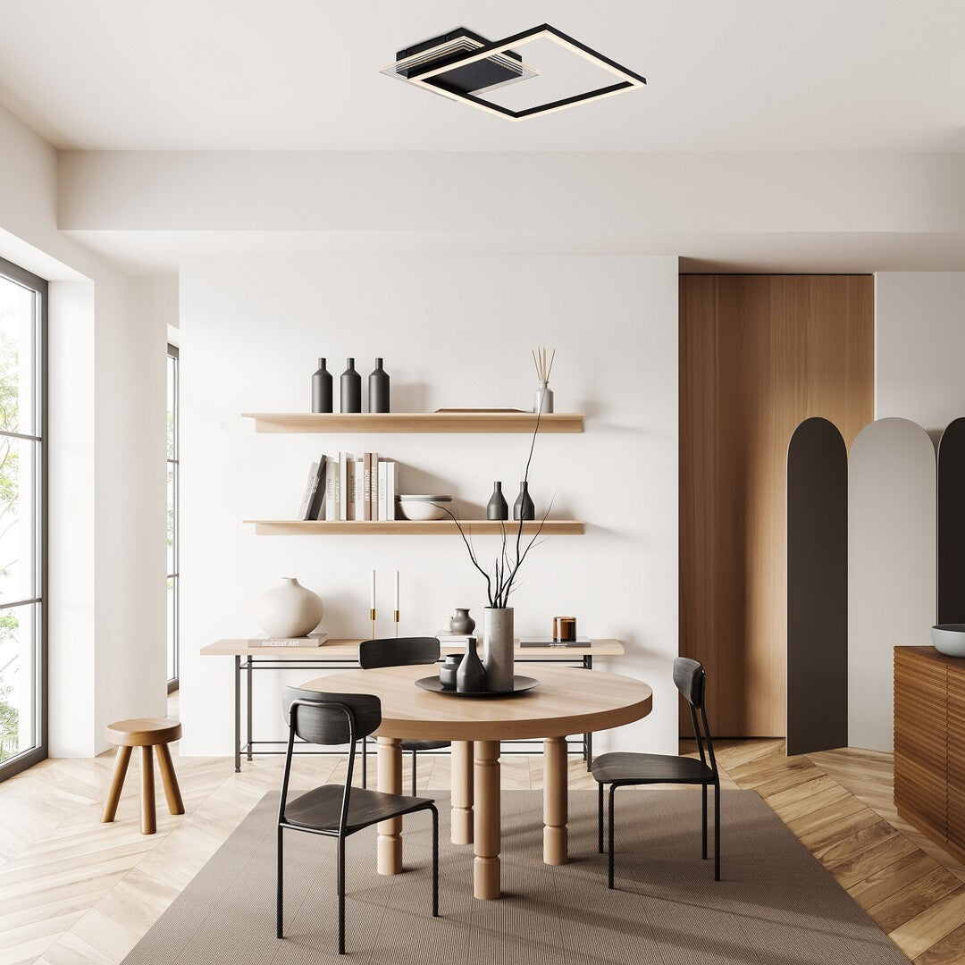 Plafoniera LED Ottavia, negru, 24W, 2000lm, 3000K, IP20, Rabalux, 71370