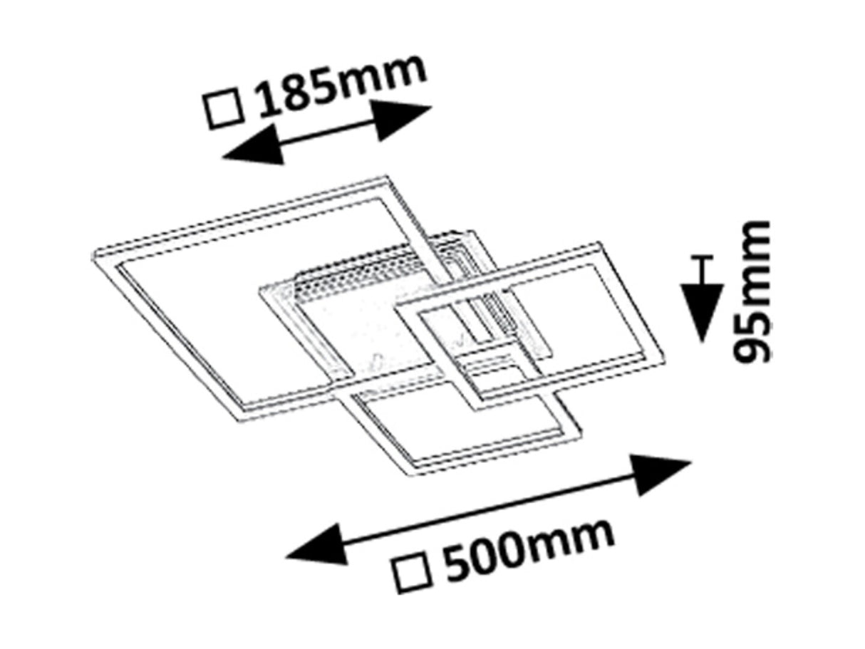 Plafoniera LED Ottavia, negru, 40W, 3100lm, 3000K, IP20, Rabalux, 71371