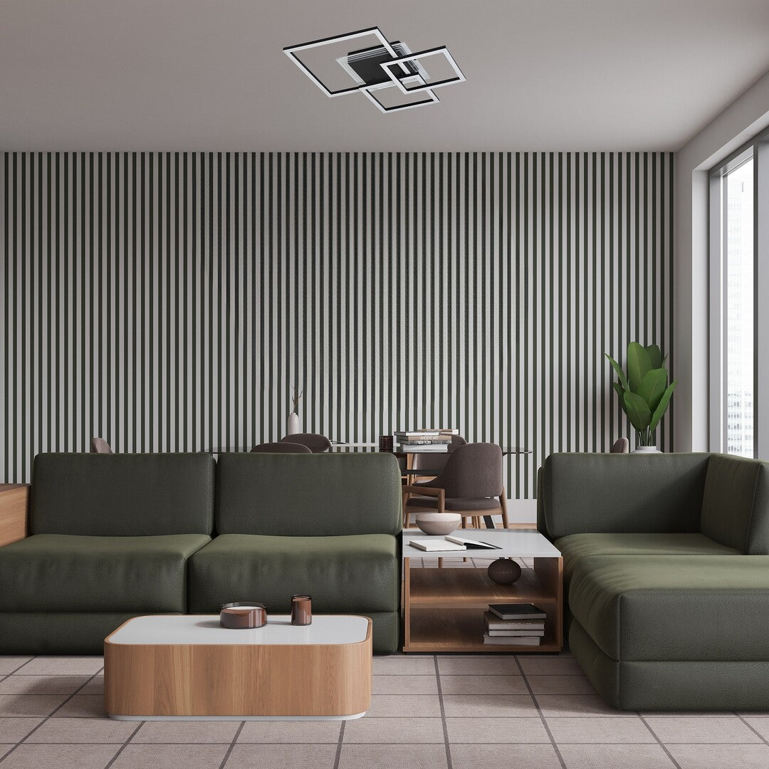 Plafoniera LED Ottavia, negru, 40W, 3100lm, 3000K, IP20, Rabalux, 71371