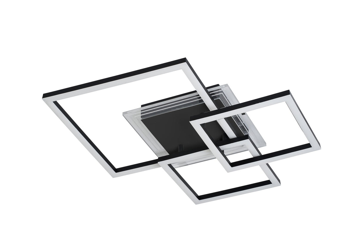 Plafoniera LED Ottavia, negru, 40W, 3100lm, 3000K, IP20, Rabalux, 71371