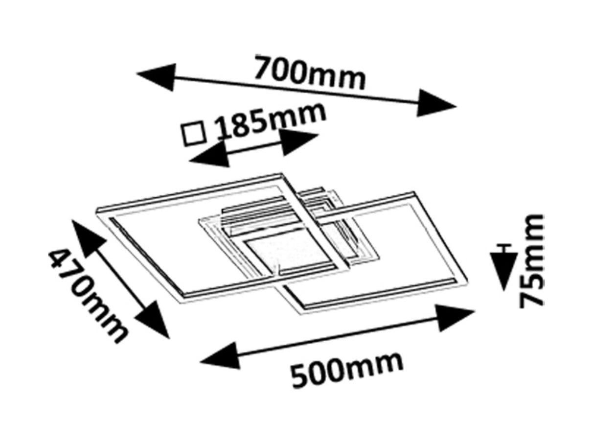 Plafoniera LED Ottavia, negru, 28W, 2300lm, 3000K, IP20, Rabalux, 71372