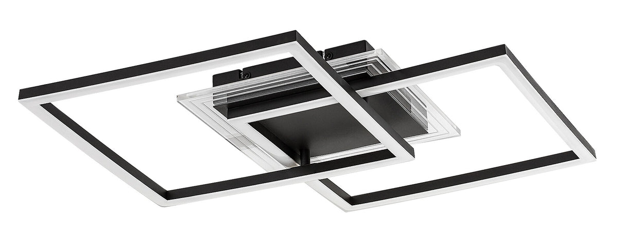 Plafoniera LED Ottavia, negru, 28W, 2300lm, 3000K, IP20, Rabalux, 71372