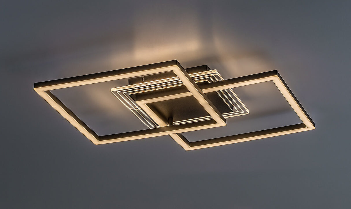 Plafoniera LED Ottavia, negru, 28W, 2300lm, 3000K, IP20, Rabalux, 71372