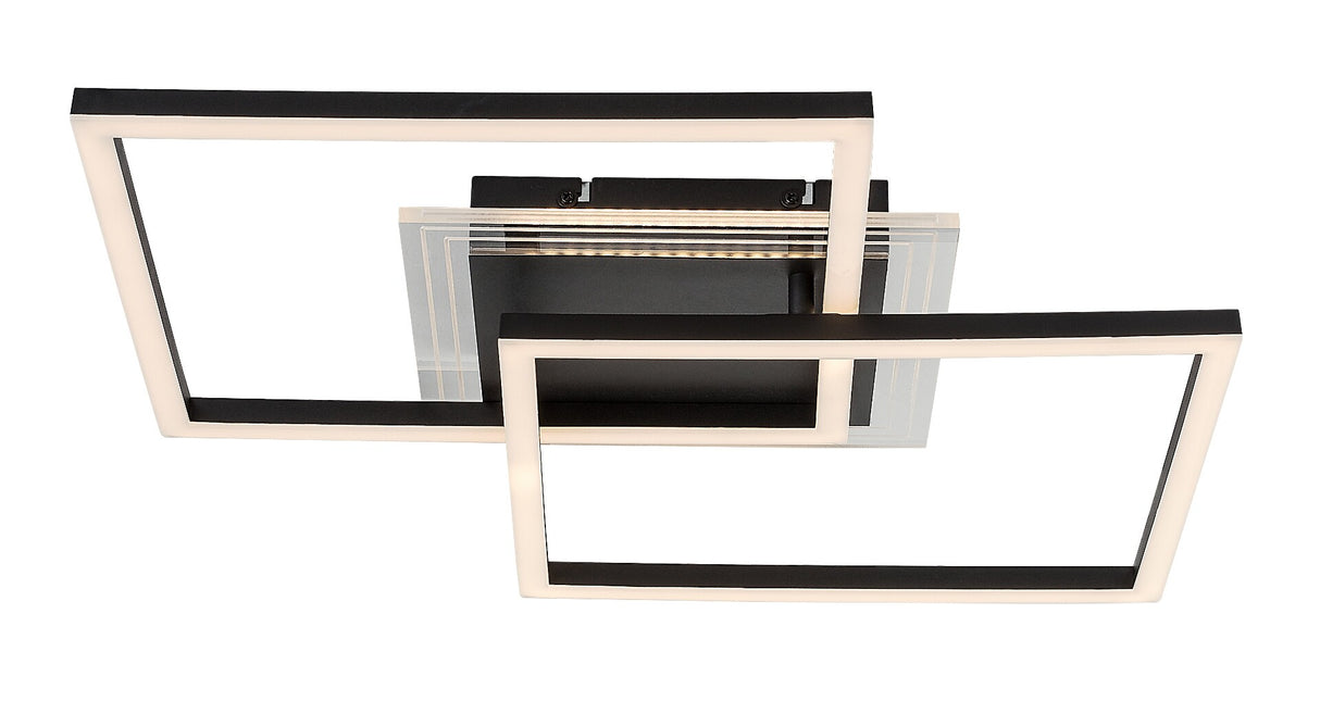 Plafoniera LED Ottavia, negru, 28W, 2300lm, 3000K, IP20, Rabalux, 71372