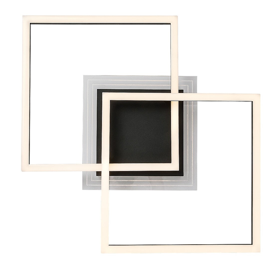 Plafoniera LED Ottavia, negru, 28W, 2300lm, 3000K, IP20, Rabalux, 71372