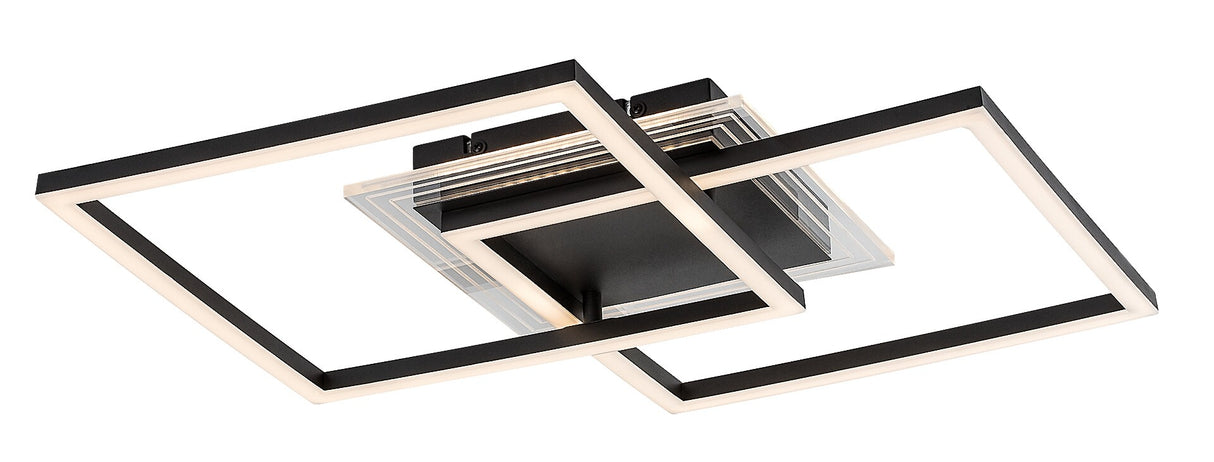 Plafoniera LED Ottavia, negru, 28W, 2300lm, 3000K, IP20, Rabalux, 71372