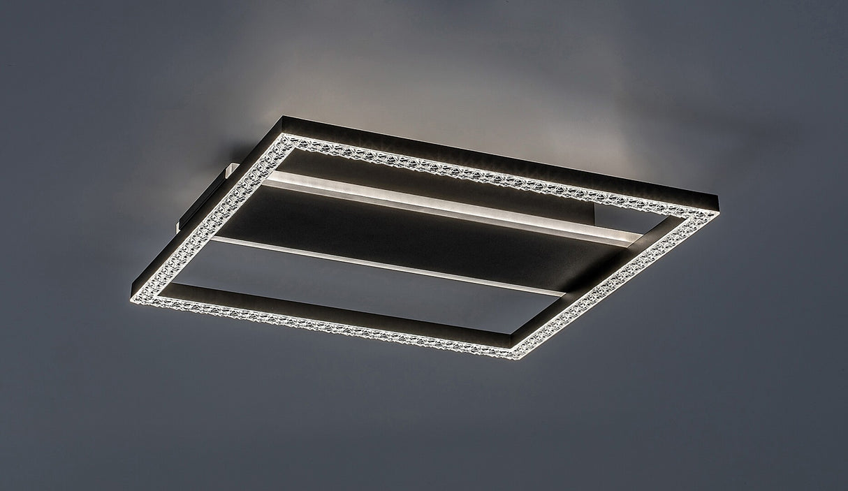 Plafoniera LED Donya, negru, 24W, 1600lm, 4000K, IP20, Rabalux, 71373