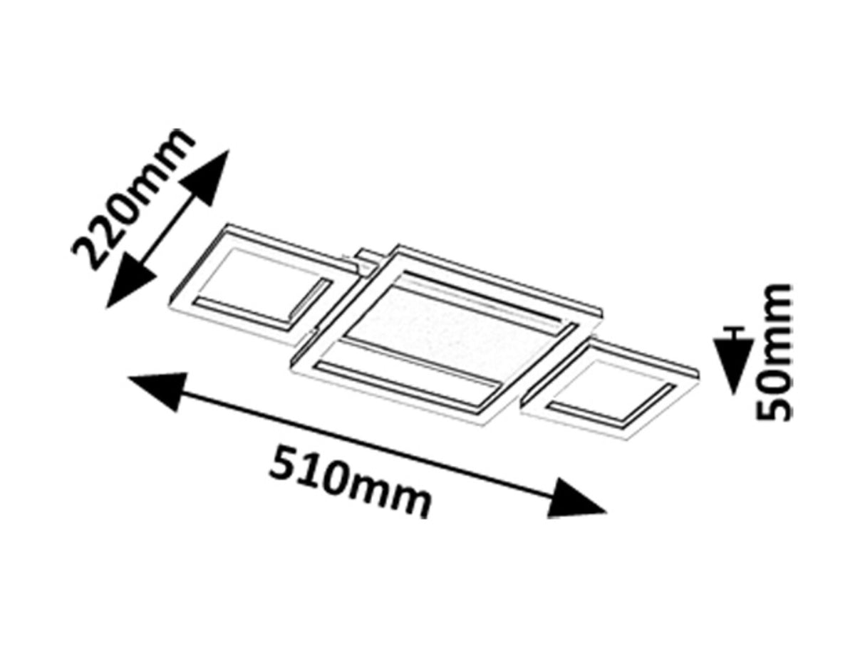 Plafoniera LED Donya, negru, 24W, 1500lm, 4000K, IP20, Rabalux, 71374