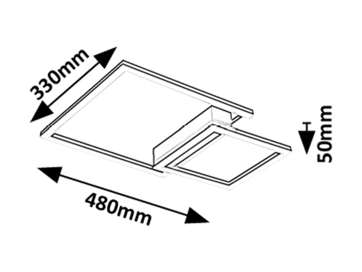 Plafoniera LED Heleth, negru, 24W, 1530lm, 3000K, IP20, Rabalux, 71376