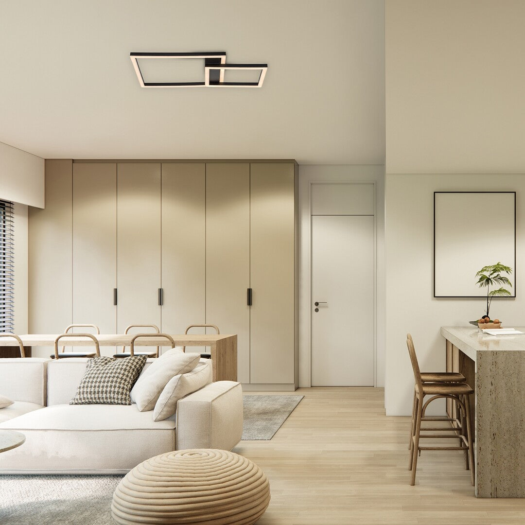 Plafoniera LED Heleth, negru, 24W, 1530lm, 3000K, IP20, Rabalux, 71376