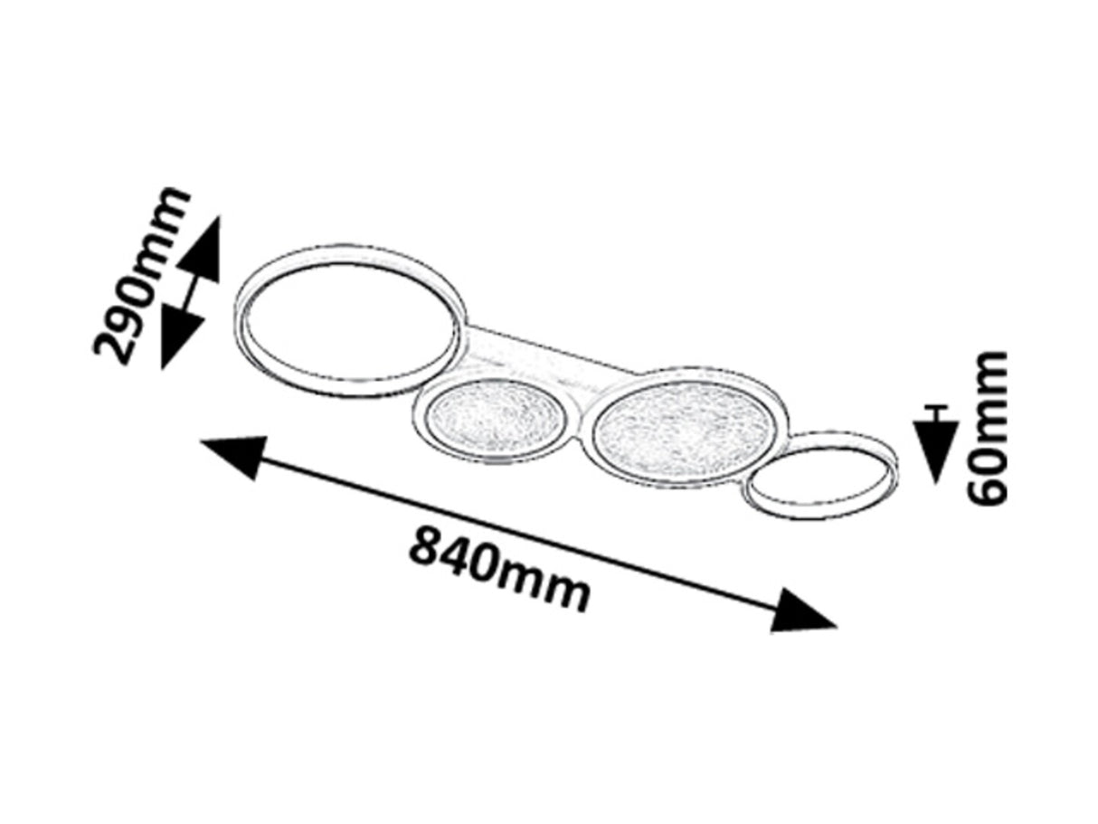 Plafoniera LED Aranis, negru, 40W, 2300lm, 3000-6500K, IP20, Rabalux, 71379