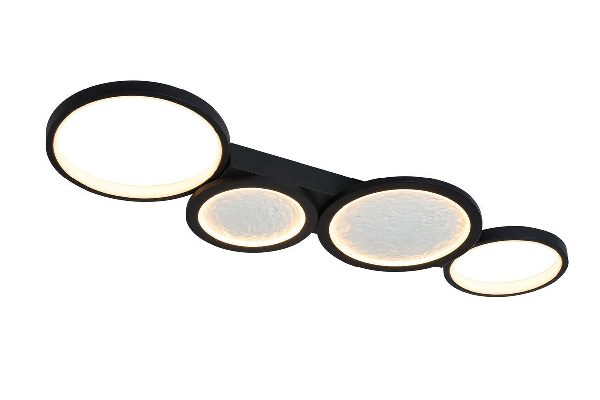 Plafoniera LED Aranis, negru, 40W, 2300lm, 3000-6500K, IP20, Rabalux, 71379