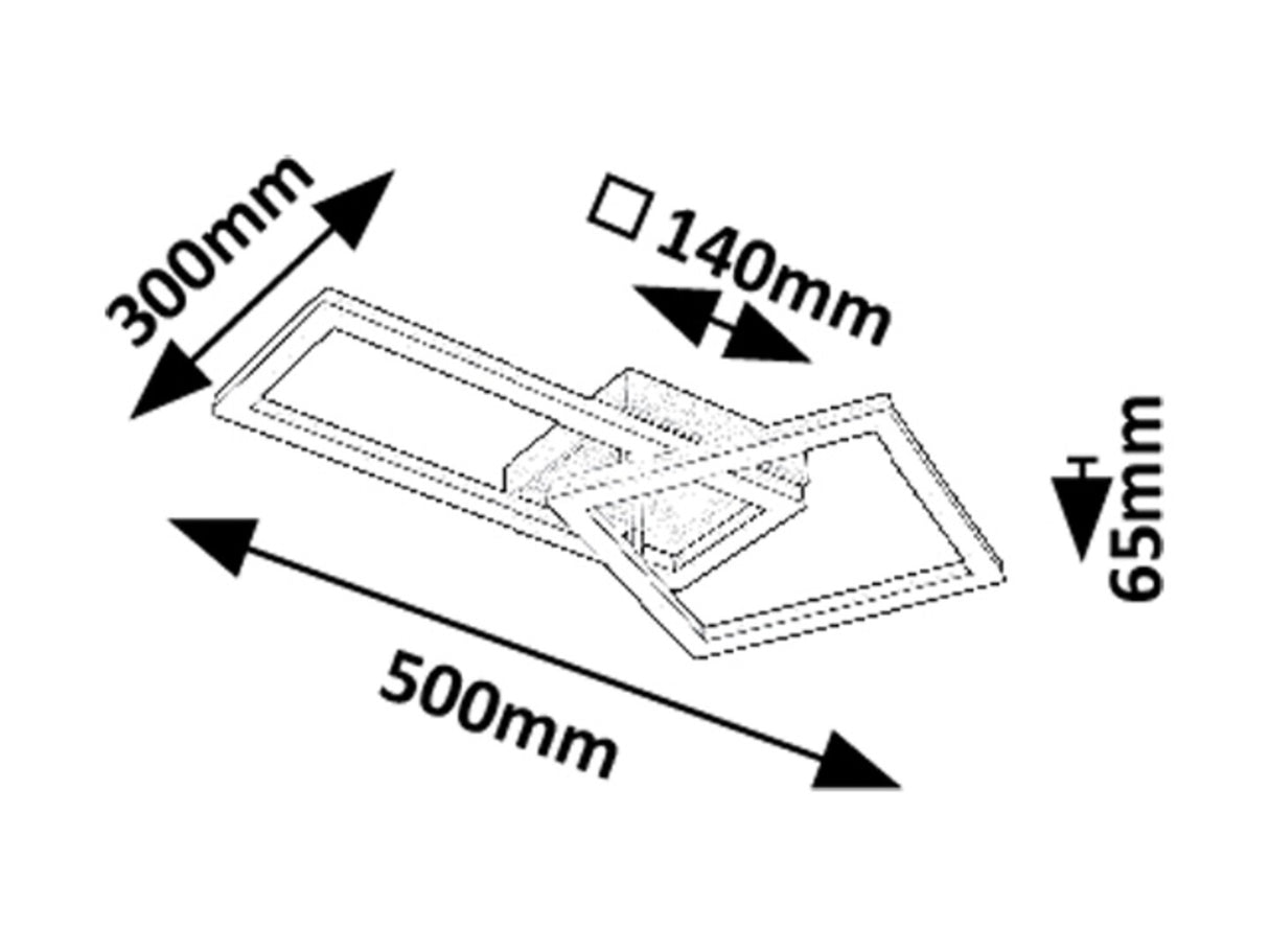 Plafoniera LED Ellinor, crom, 24W, 2020lm, 3000K, IP20, Rabalux, 71381