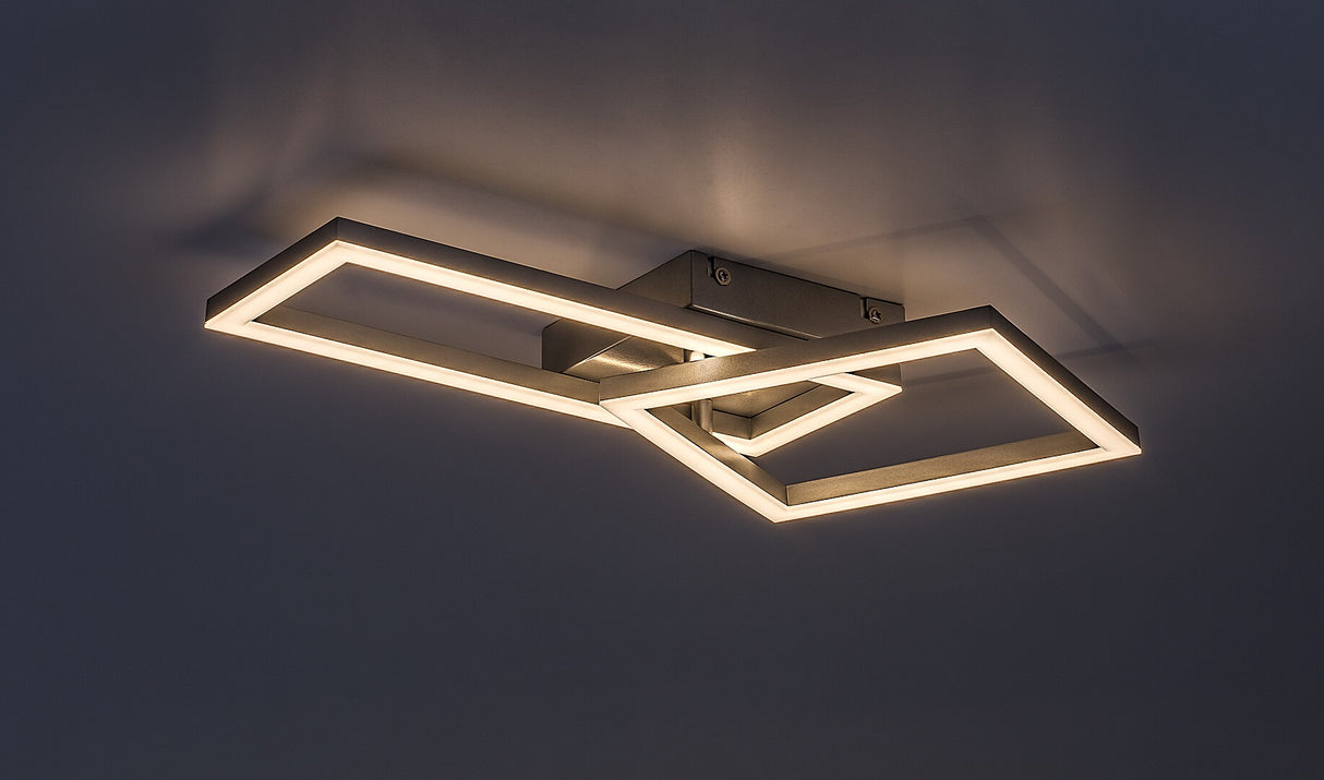 Plafoniera LED Ellinor, crom, 24W, 2020lm, 3000K, IP20, Rabalux, 71381