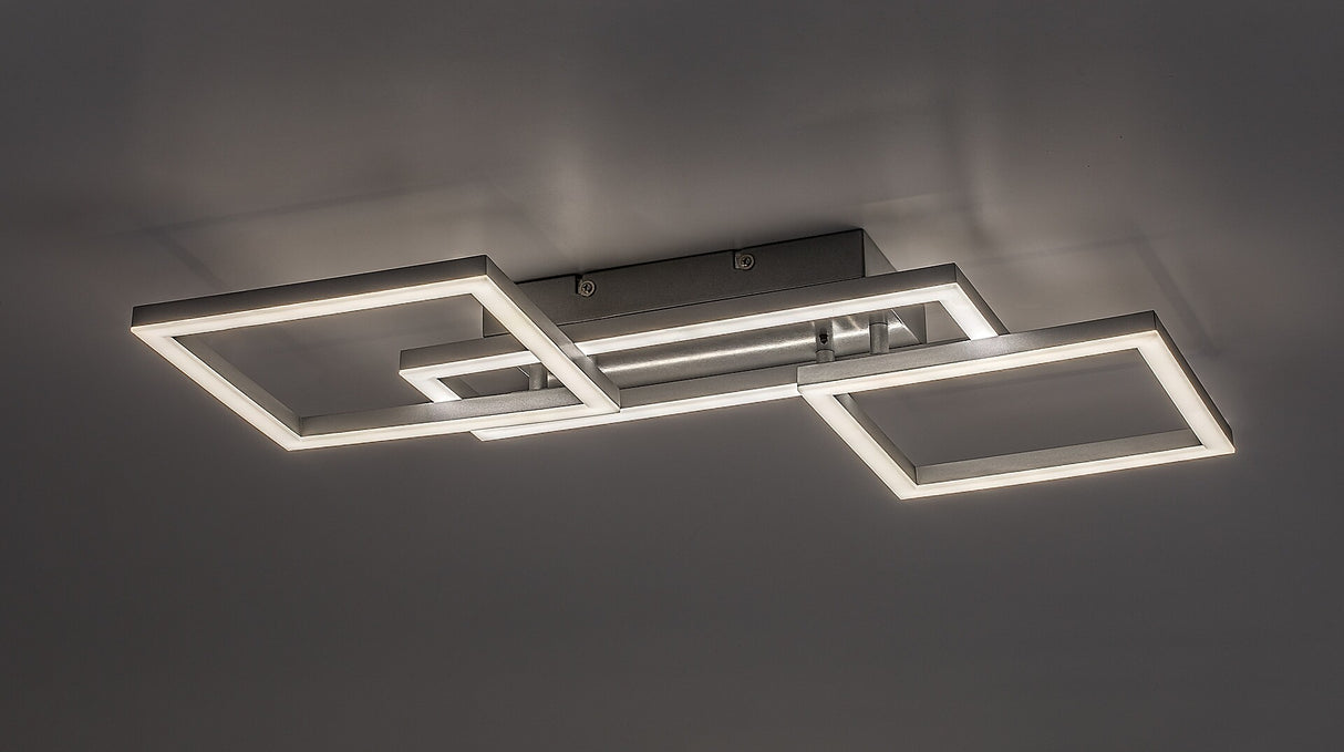 Plafoniera LED Ellinor, crom, 40W, 3700lm, 3000-6500K, IP20, Rabalux, 71382