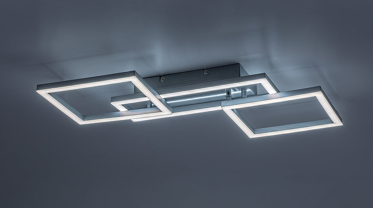 Plafoniera LED Ellinor, crom, 40W, 3700lm, 3000-6500K, IP20, Rabalux, 71382