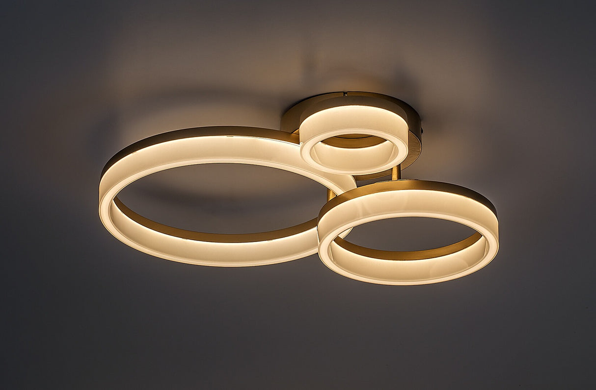 Plafoniera LED Amilia, auriu, 24W, 2400lm, 3000K/4000K/6500K, IP20, Rabalux, 71383