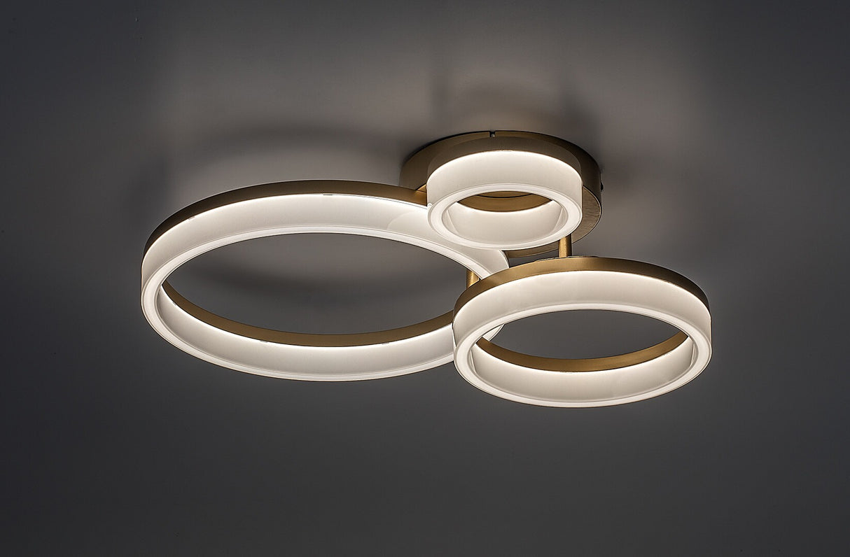 Plafoniera LED Amilia, auriu, 24W, 2400lm, 3000K/4000K/6500K, IP20, Rabalux, 71383