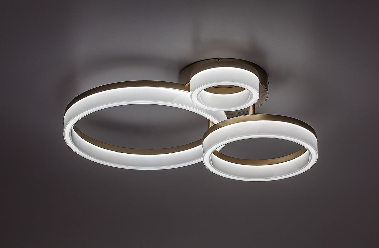 Plafoniera LED Amilia, auriu, 24W, 2400lm, 3000K/4000K/6500K, IP20, Rabalux, 71383