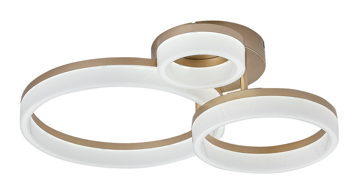 Plafoniera LED Amilia, auriu, 24W, 2400lm, 3000K/4000K/6500K, IP20, Rabalux, 71383