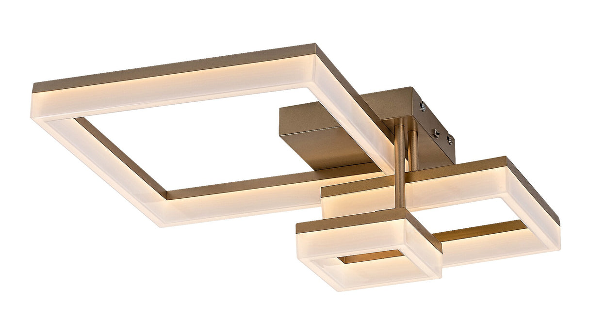 Plafoniera LED Amilia, auriu, 22W, 2380lm, 3000K/4000K/6500K, IP20, Rabalux, 71384